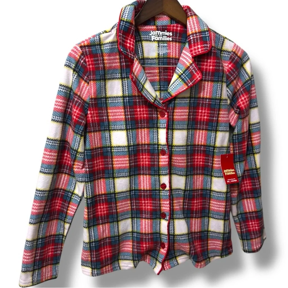 Jammies For Your Families | NWT Red Plaid Flannel Fleece Pajama Set (size S) - Picture 5 of 12